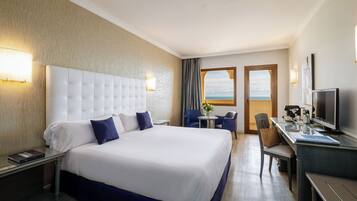 Premium Double Room, Terrace, Sea View | In-room safe, desk, free WiFi, bed sheets