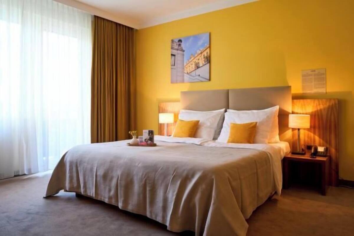 1 slaapkamer, luxe beddengoed, pillowtop-bedden, een minibar