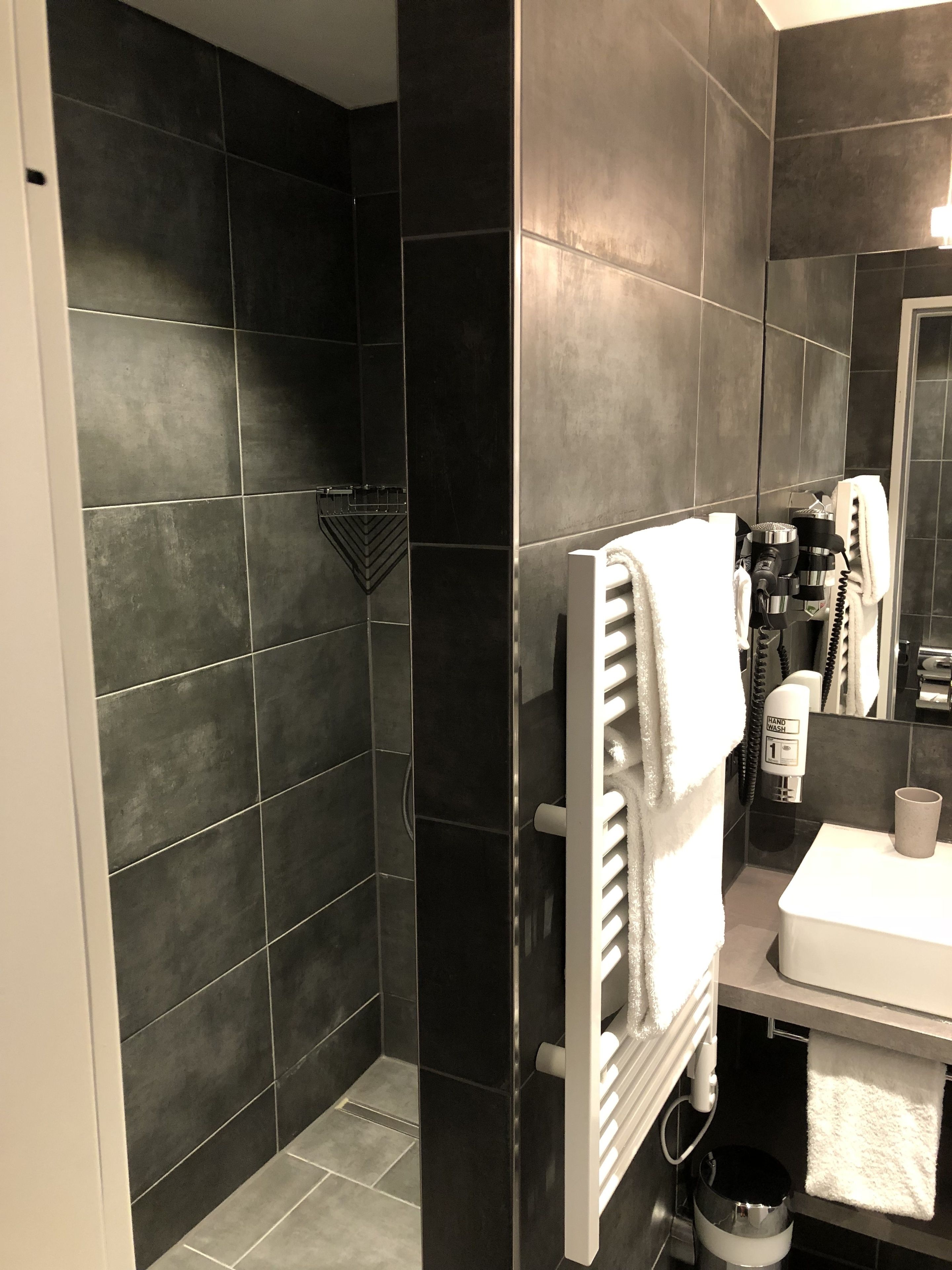 superior loft, 1 queen bed | bathroom | shower, eco-friendly toiletries, hair dryer, towels