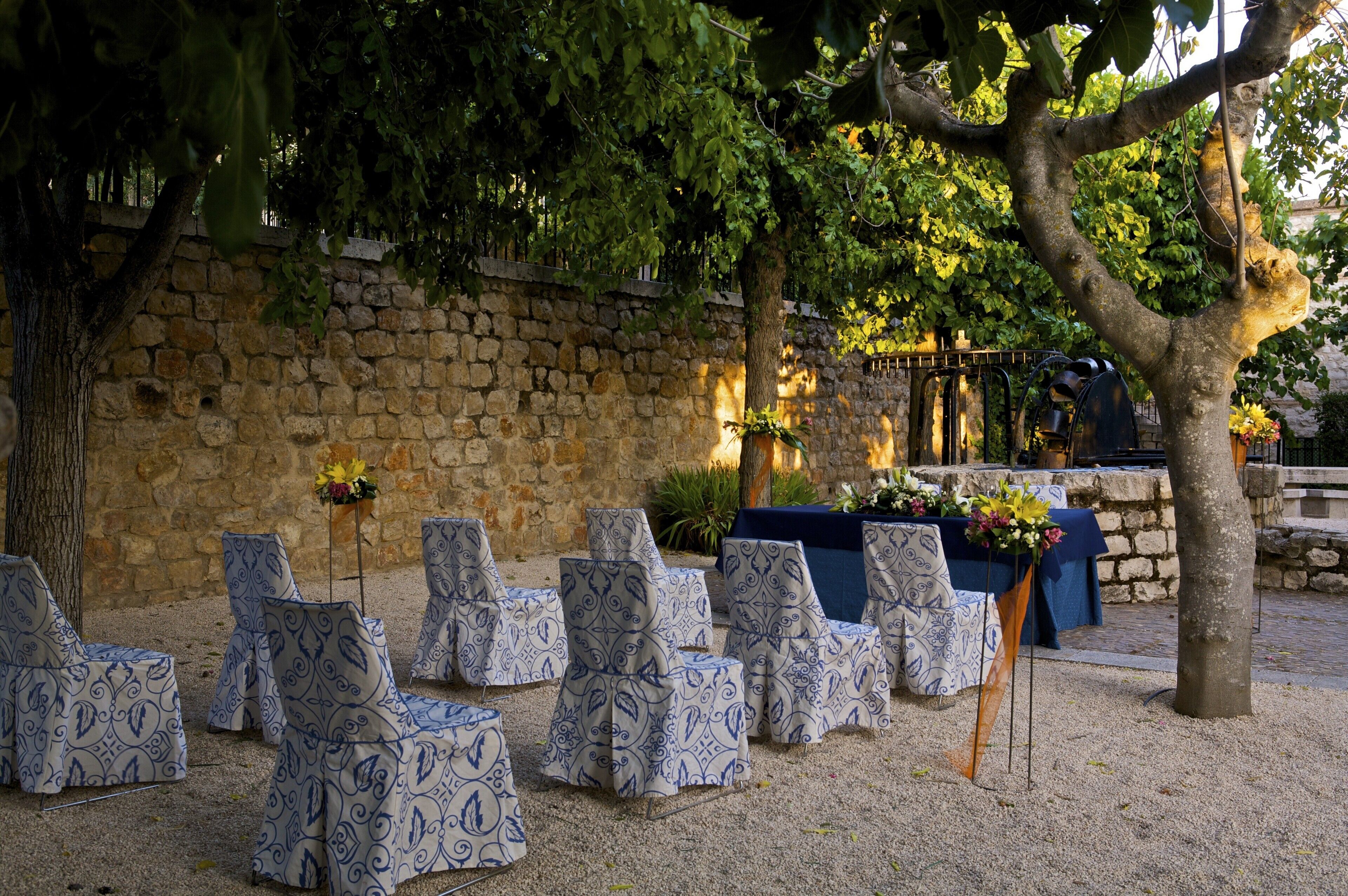 outdoor wedding area