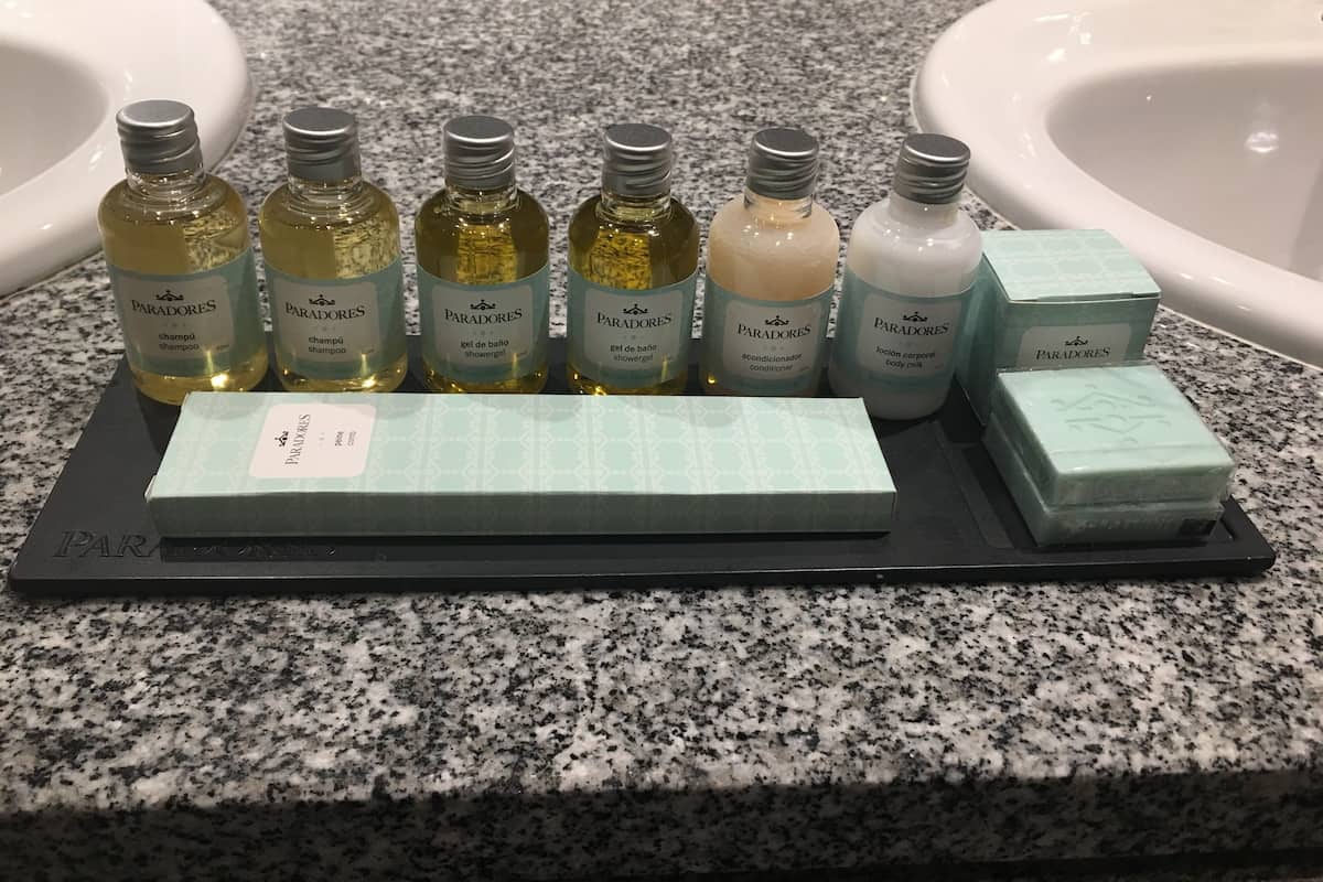 free toiletries, hair dryer, bidet, towels