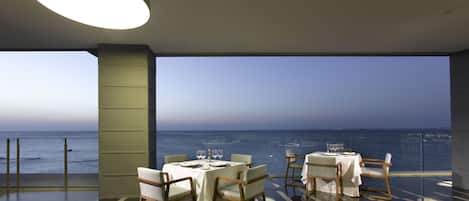 Lunch, dinner served; Mediterranean cuisine, sea views