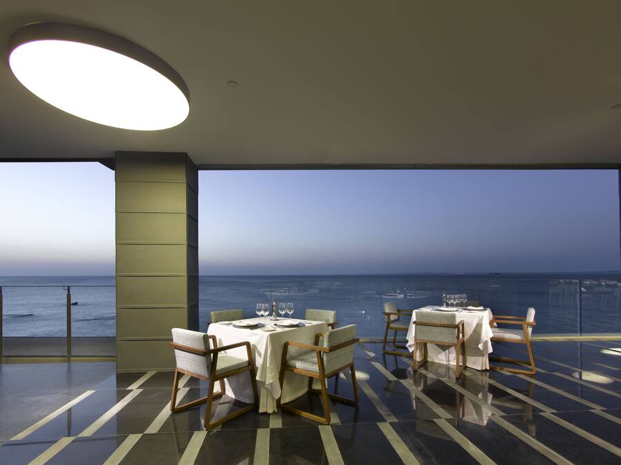 Lunch, dinner served; Mediterranean cuisine, sea views
