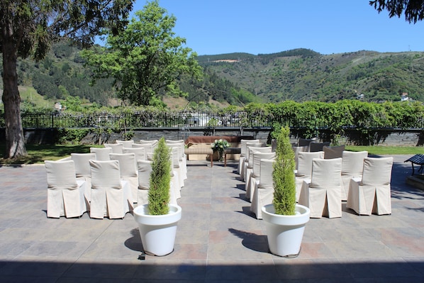 Outdoor wedding area