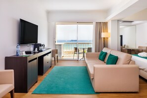 Junior Suite, Sea View | Living area | 54-cm LCD TV with cable channels, TV - Jupiter Algarve Hotel - Beach & Spa (Portimão)