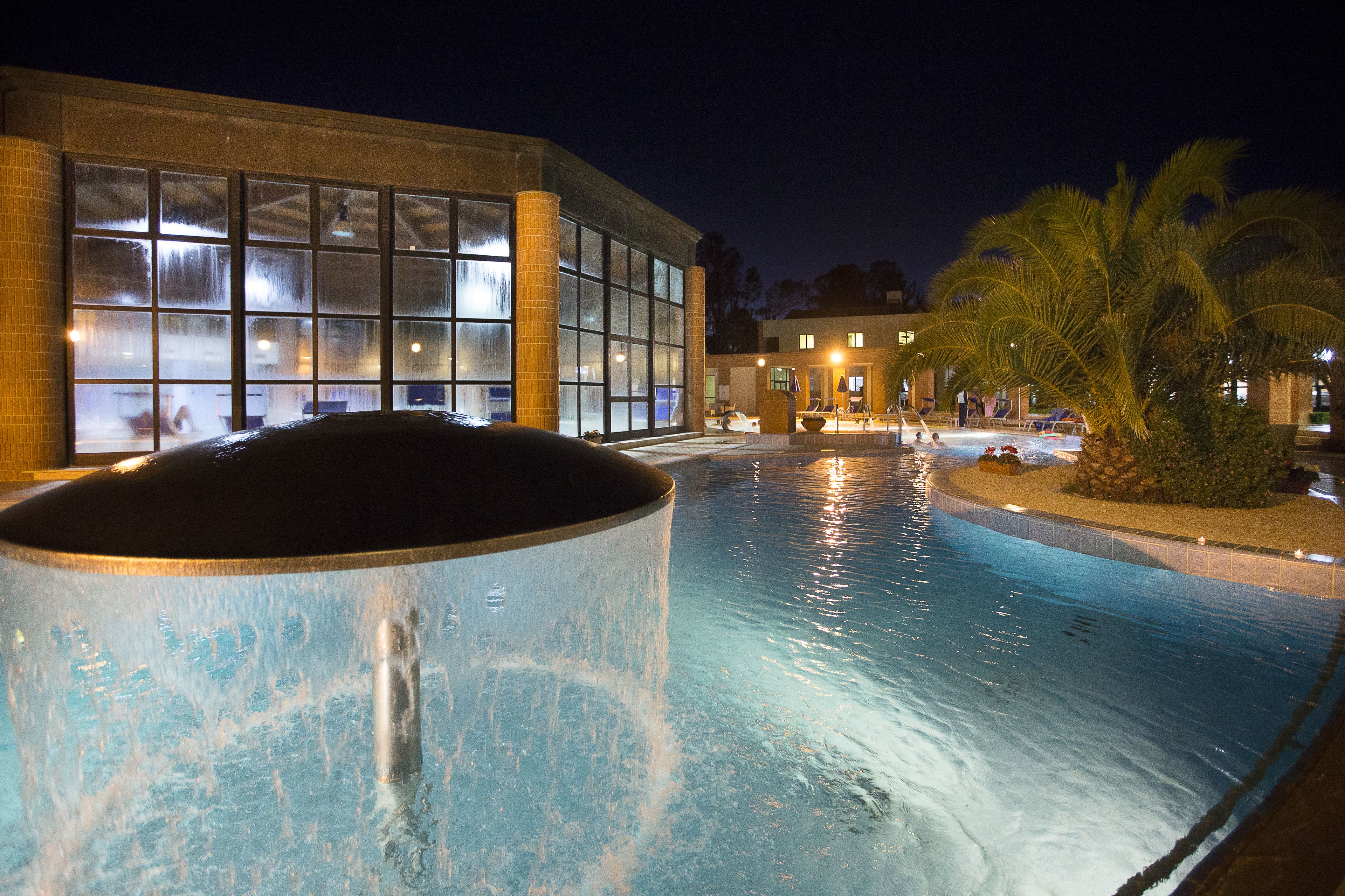 indoor pool, outdoor pool, pool loungers