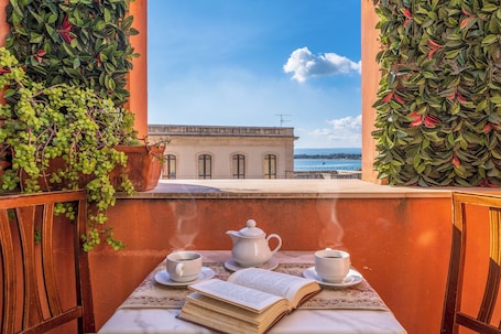 Comfort Triple Room, Balcony, Ocean View | View from room. Hotel Mediterraneo