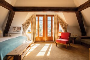 Junior Suite (Attic, Family, Jungfrau View) | Premium bedding, pillowtop beds, minibar, in-room safe