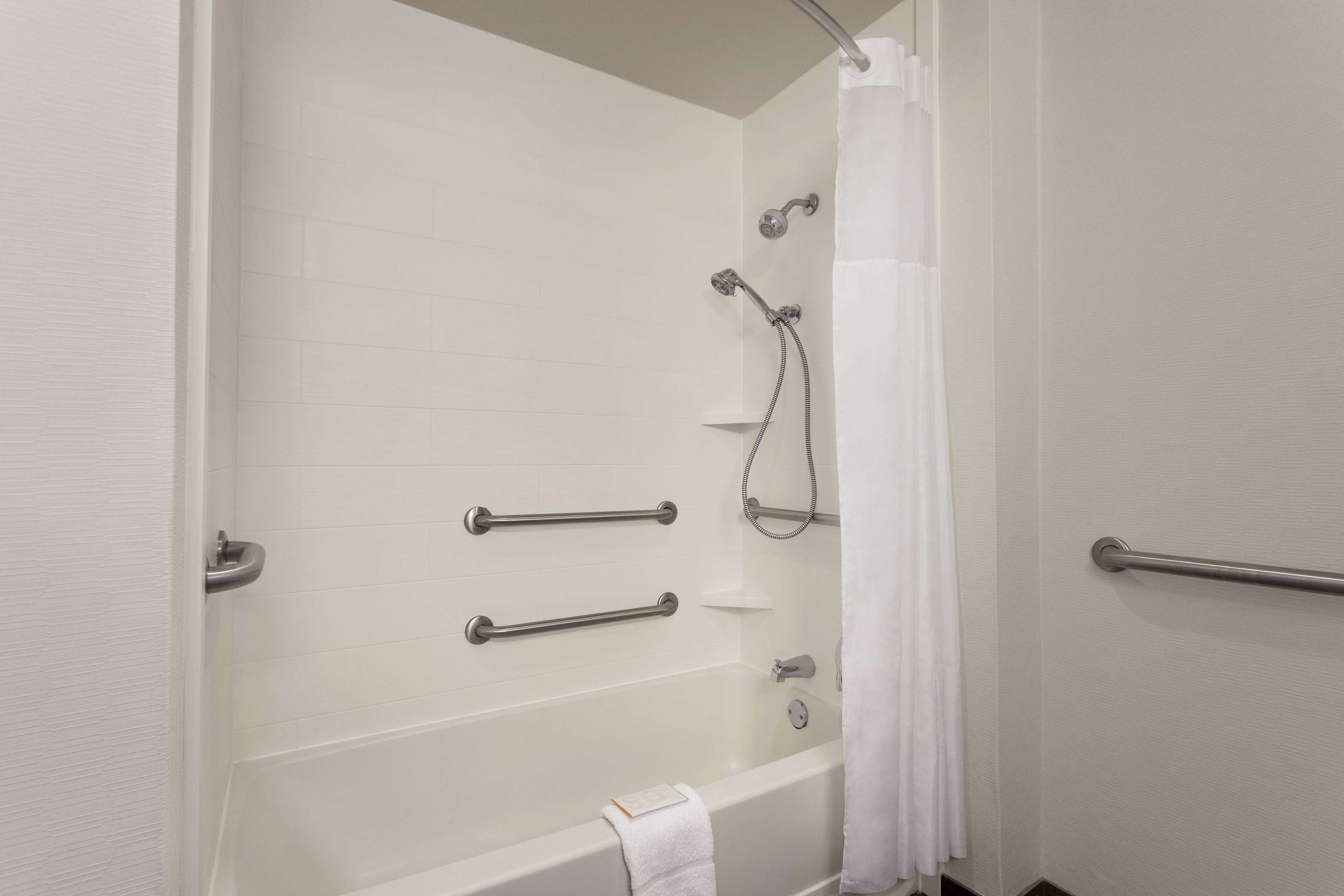 free toiletries, hair dryer, towels