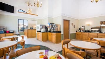 Free daily self-service breakfast