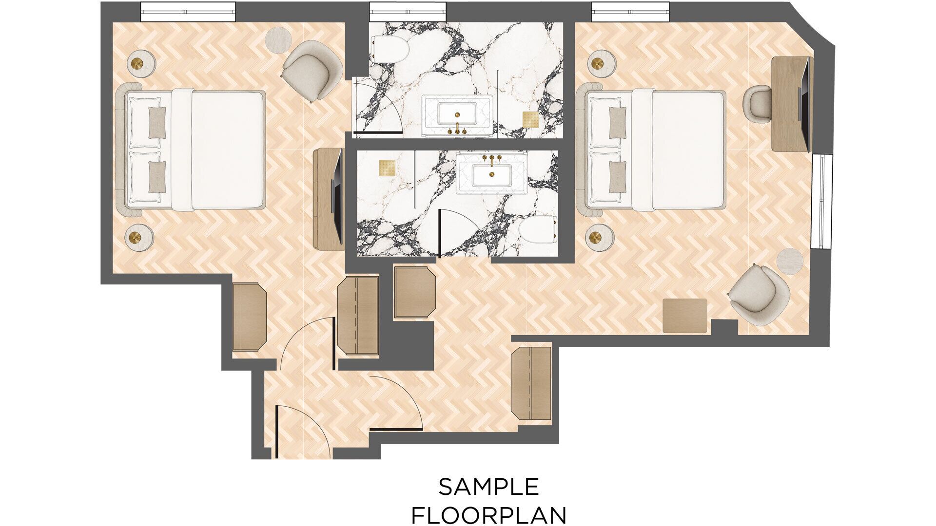 Family Apartment | 高級寝具、ミニバー、セーフティボックス (室内)、遮光カーテン