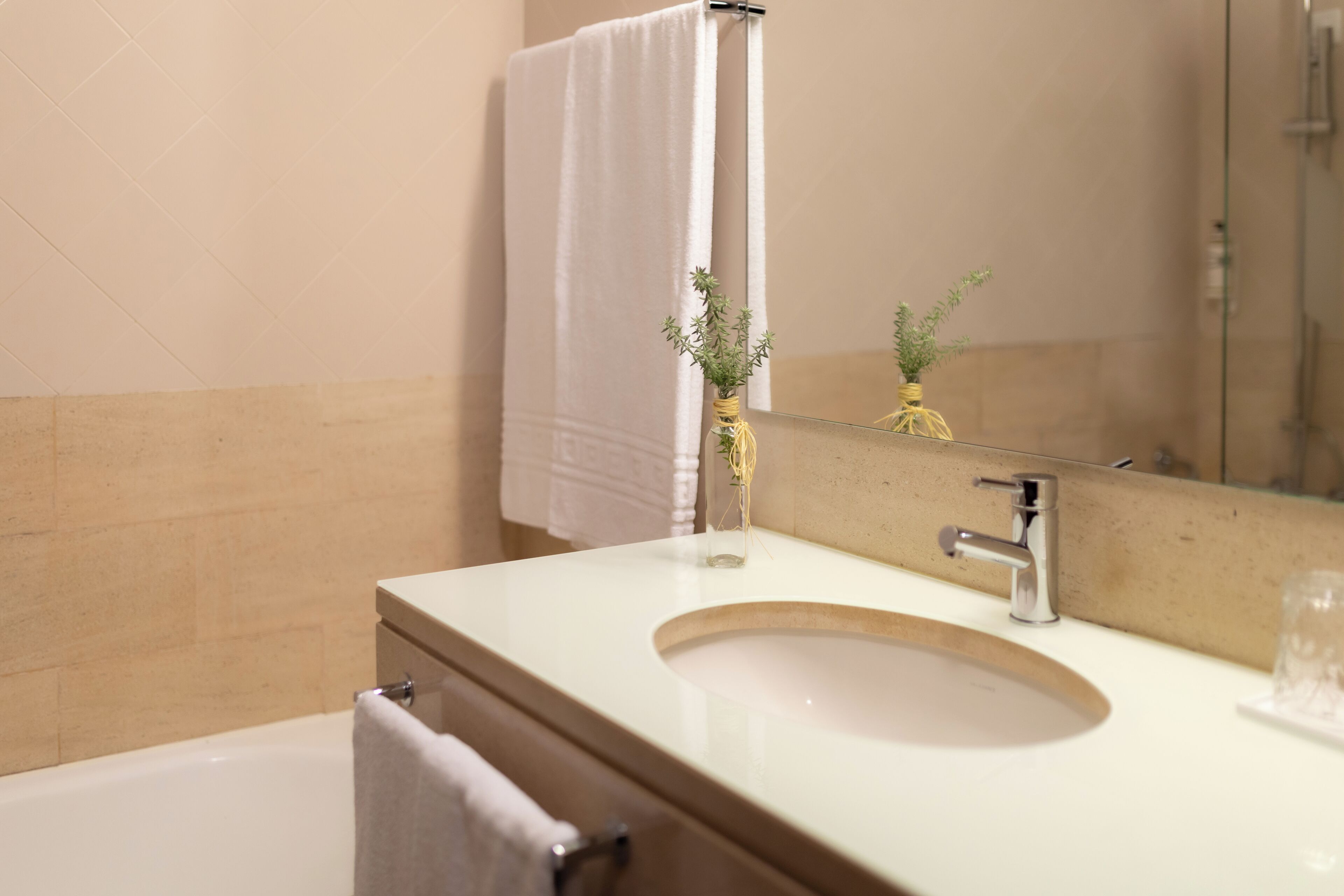 bathtub, eco-friendly toiletries, hair dryer, bidet