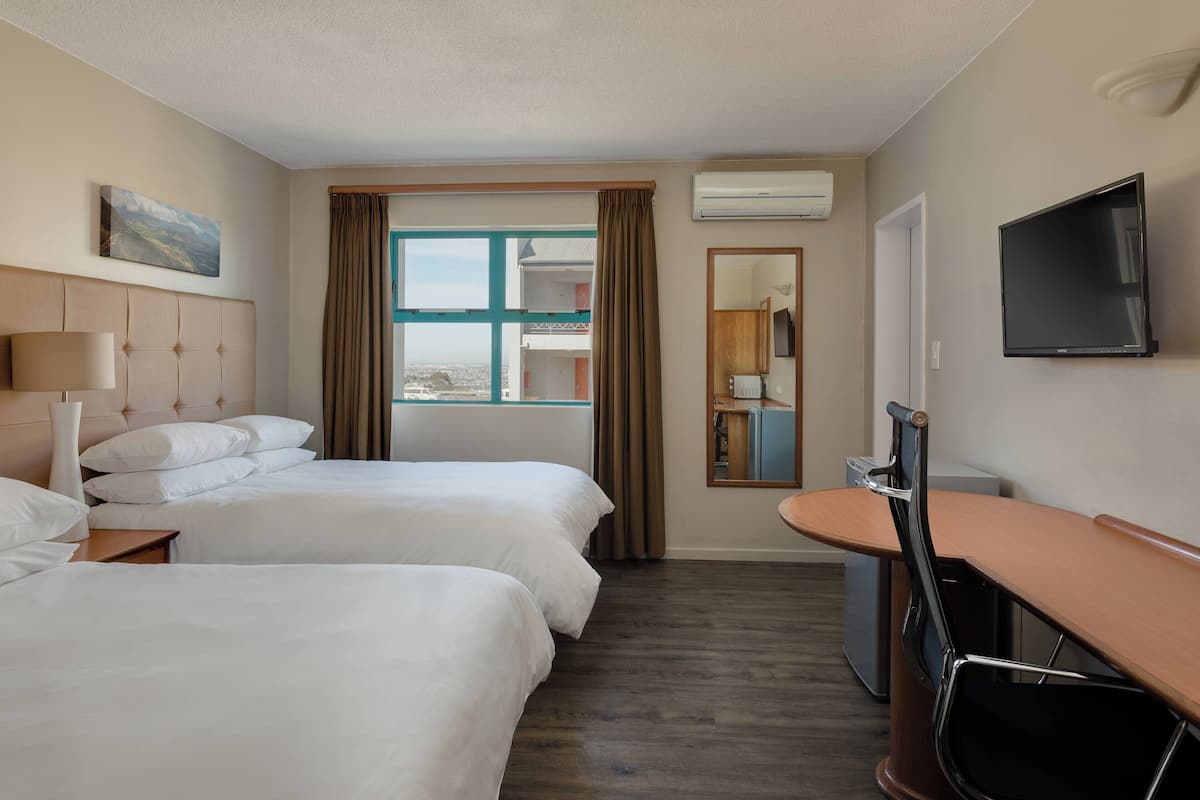 Room, 2 Double Beds, Non Smoking | Minibar, in-room safe, desk, iron/ironing board