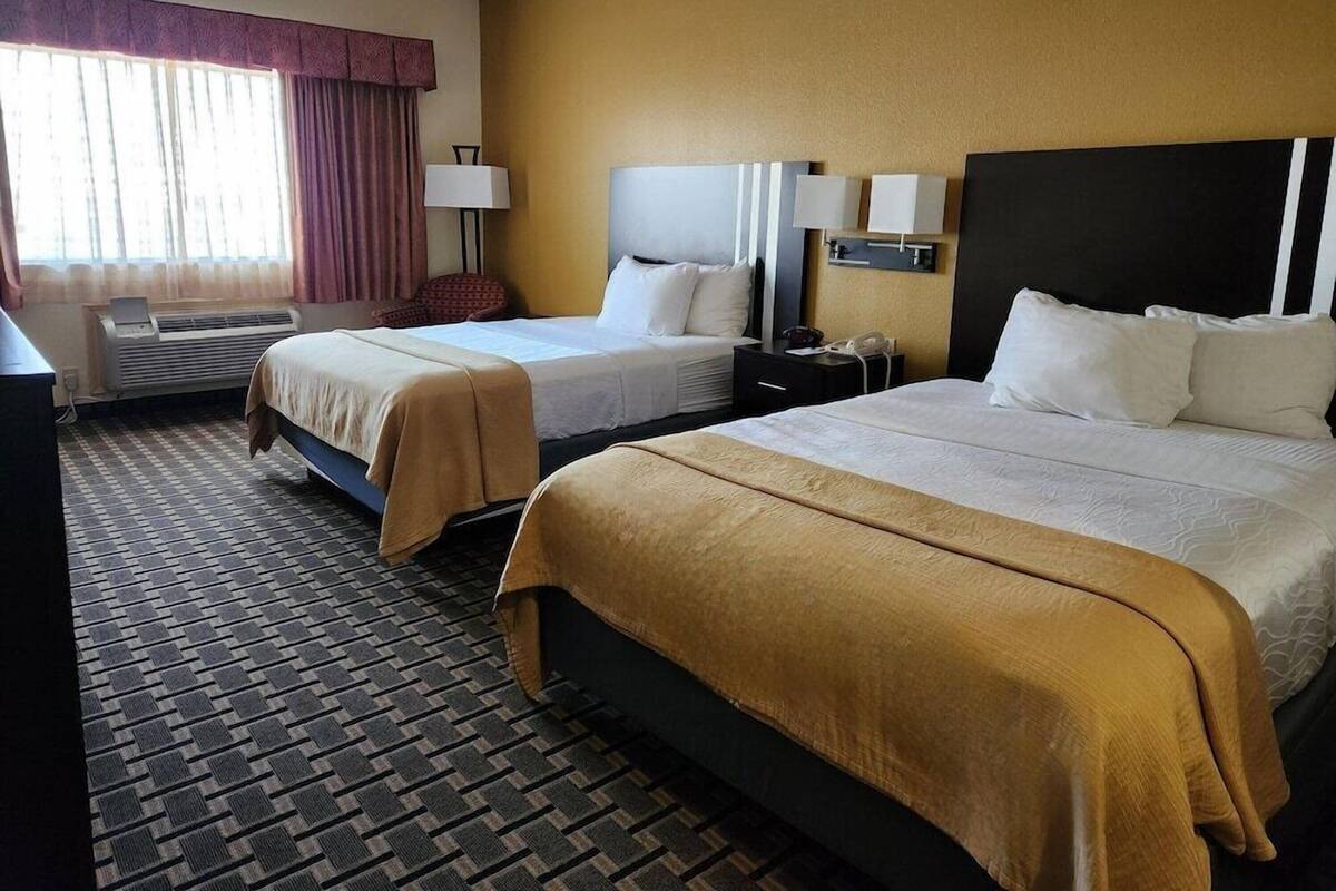 In-room safe, desk, laptop workspace, blackout curtains