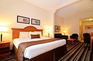 In-room safe, desk, iron/ironing board, free cribs/infant beds