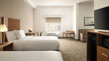 Suite, 2 Double Beds, Non Smoking | Desk, blackout drapes, iron/ironing board, free WiFi
