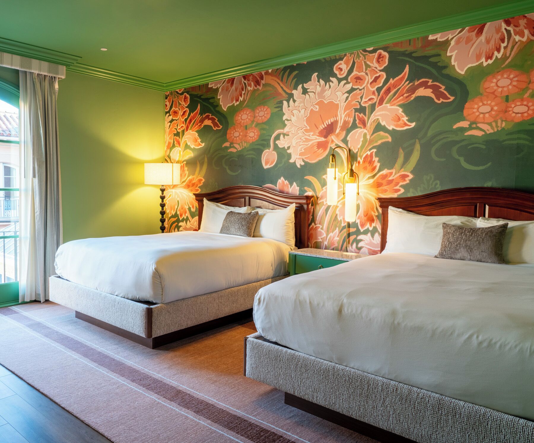 Premier Room, 2 Queen Beds, Patio, Courtyard Area | Egyptian cotton sheets, premium bedding, down comforters, pillowtop beds