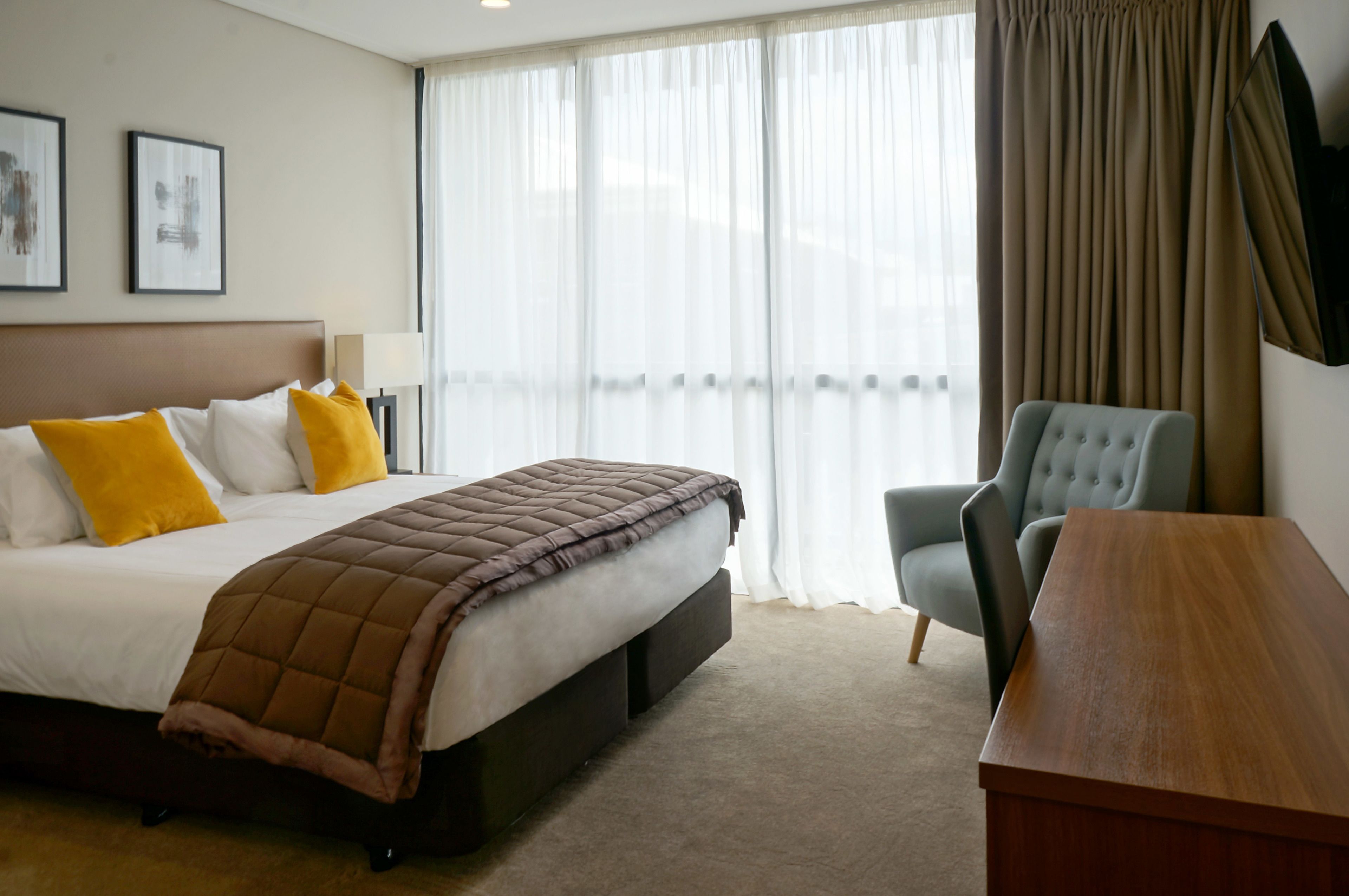 superior room | in-room safe, desk, blackout curtains, iron/ironing board