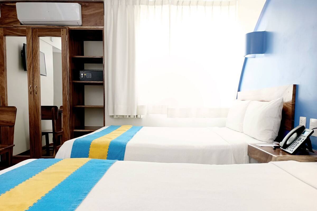 Desk, free WiFi, bed sheets