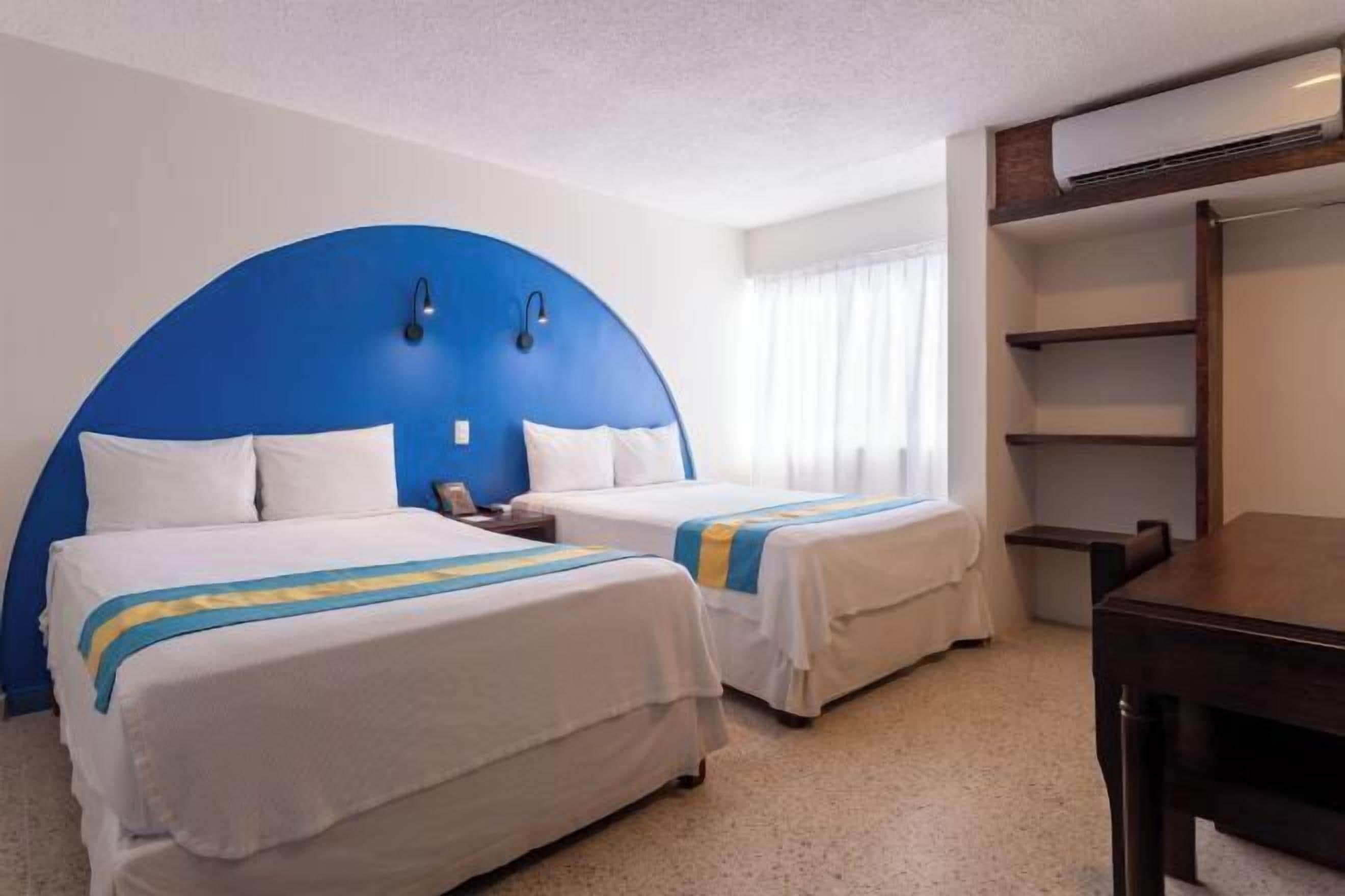 Desk, free WiFi, bed sheets