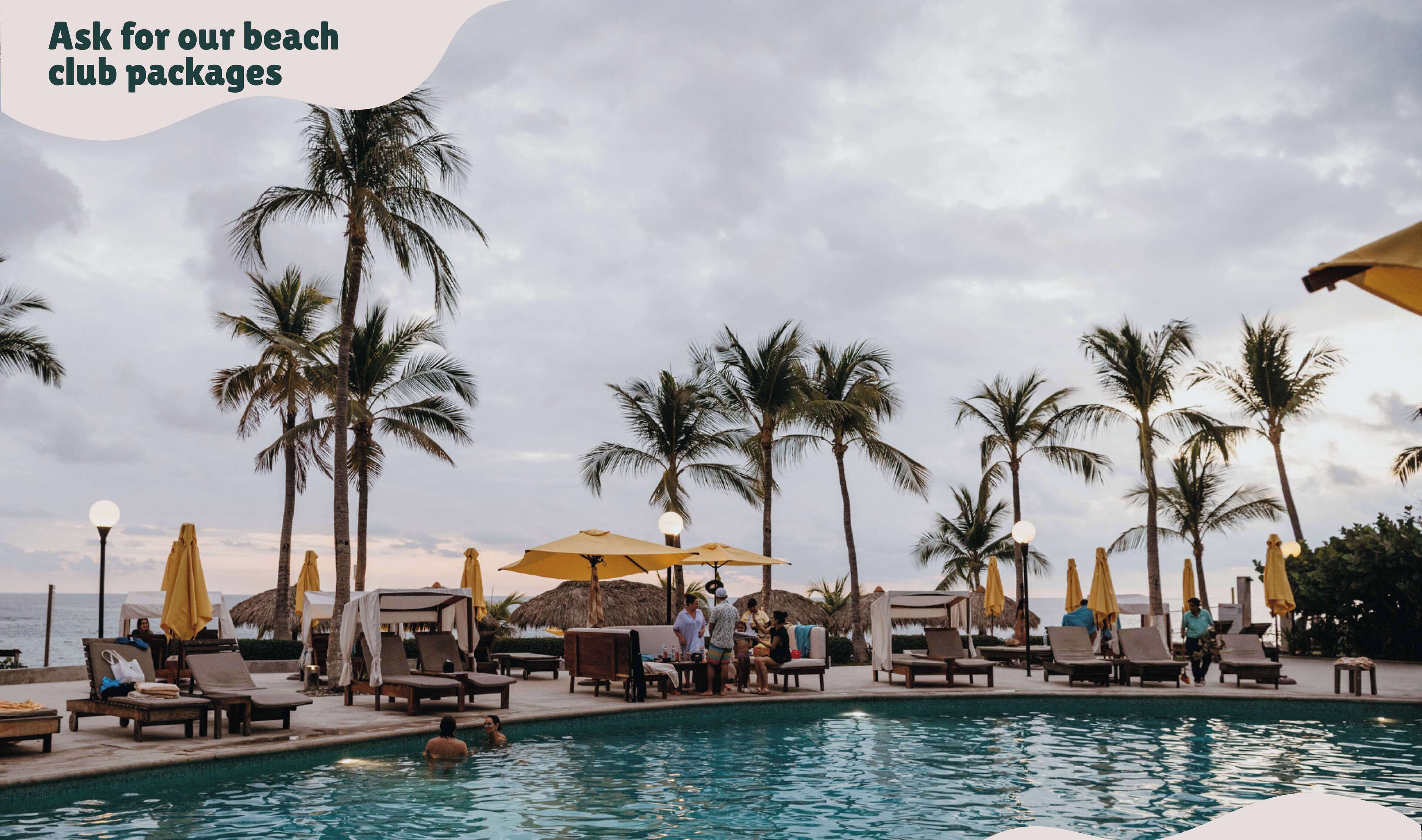 White sand, free beach shuttle, beach towels