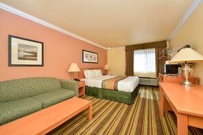 32-inch flat-screen TV with cable channels, TV