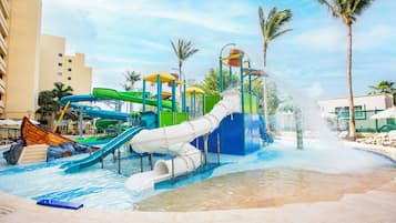 Enjoy water slides and splash zones for all ages in our vibrant water park area.