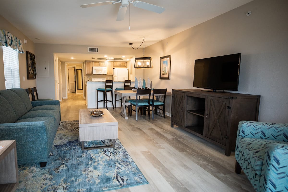 Room, 2 Bedrooms | 1 bedroom, in-room safe, blackout drapes, iron/ironing board