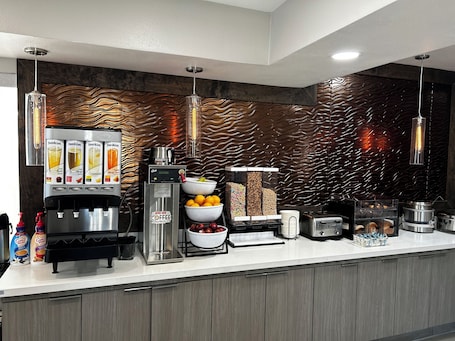 Free daily self-serve breakfast