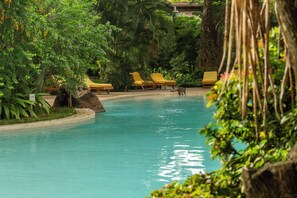 Outdoor pool, pool loungers - Capitán Suizo Beachfront Boutique Hotel (Tamarindo)