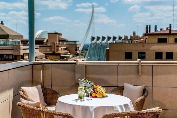 Deluxe Room, Terrace | Minibar, in-room safe, desk, laptop workspace