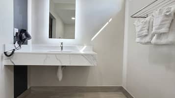 King Room with Roll-In Shower - Disability Access | Bathroom | Shower, hydromassage showerhead, designer toiletries, hair dryer