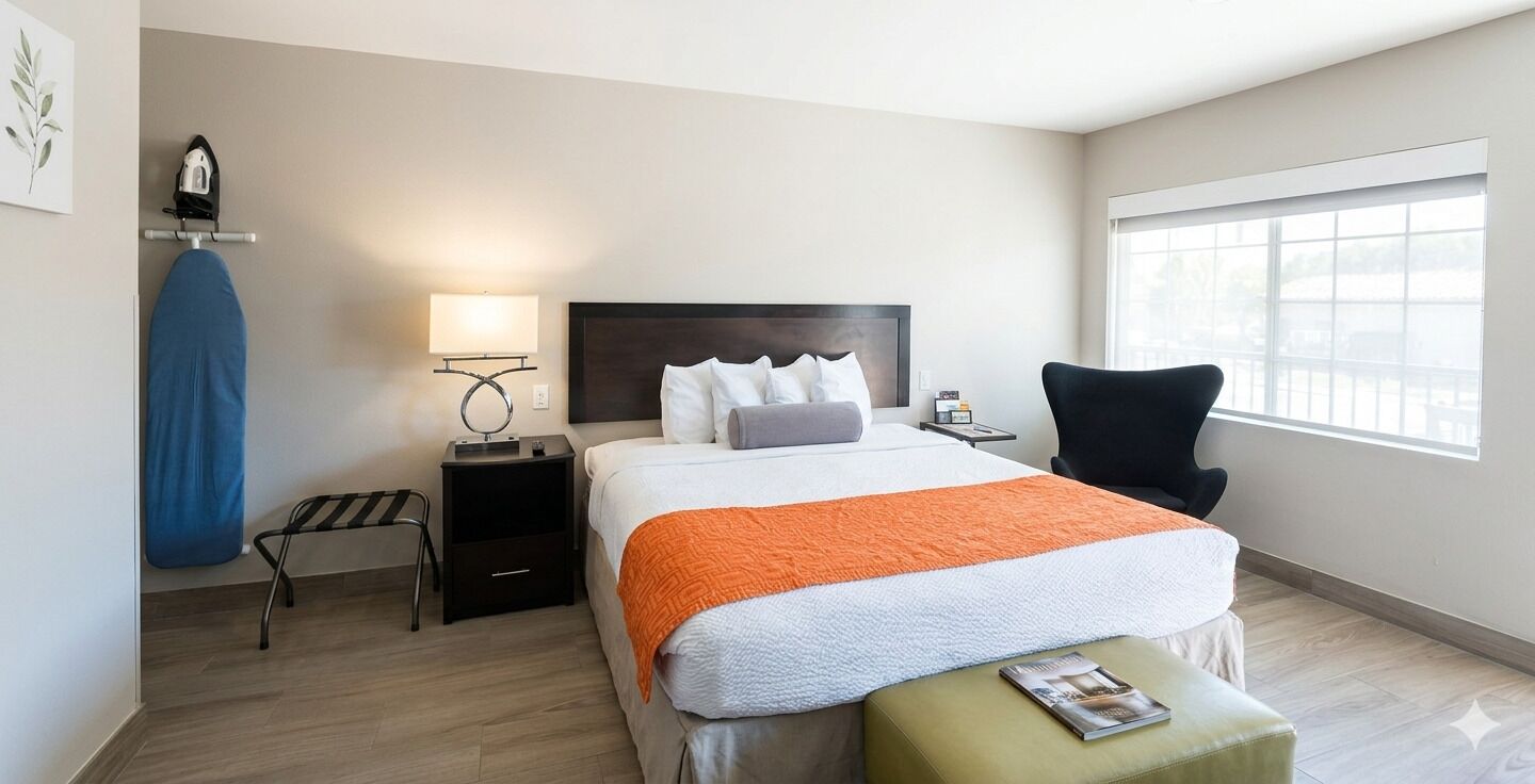 Deluxe King Non-Smoking | Premium bedding, blackout curtains, free WiFi, bed sheets