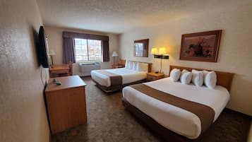 Standard Room, 2 Queen Beds | Desk, blackout drapes, iron/ironing board, free WiFi