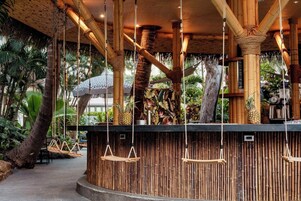 Lunch and dinner served, pool views 