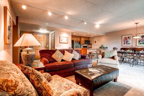 Standard Room, 2 Bedrooms | Living area | Flat-screen TV, fireplace, DVD player