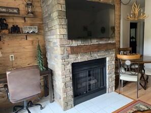 Condo, 2 Bedrooms (602) | Living area | TV, fireplace - Laurel Inn Condominium (Gatlinburg)