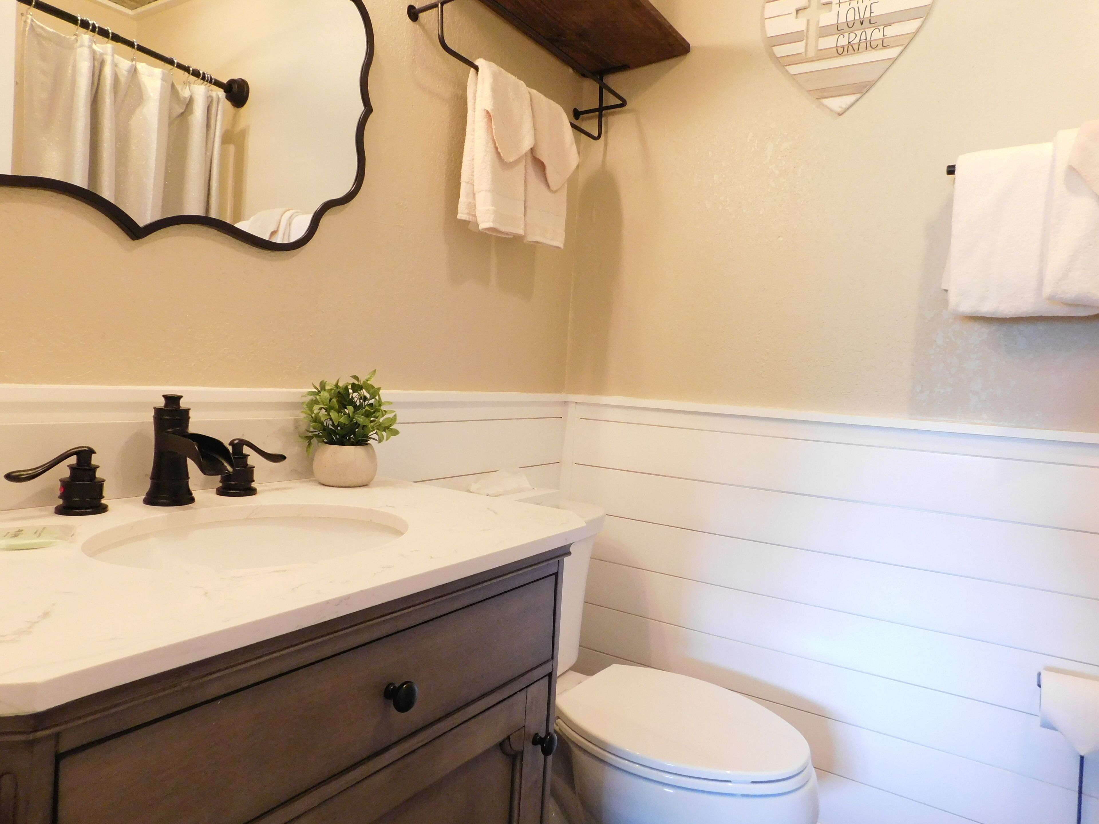 condo, 1 bedroom | bathroom | combined shower/bathtub, hair dryer, towels