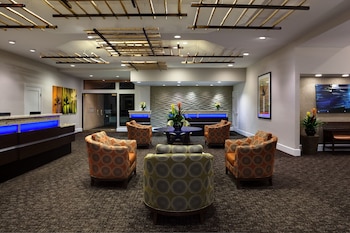 Sitting area in hotel lobby at Hyatt Vacation Club at Desert Oasis