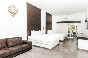 Habitación estándar, 2 camas Queen size | Sábanas de algodón egipcio, ropa de cama de alta calidad y edredón 