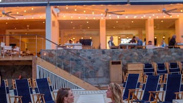 Beach nearby, white sand, free beach shuttle, sun loungers