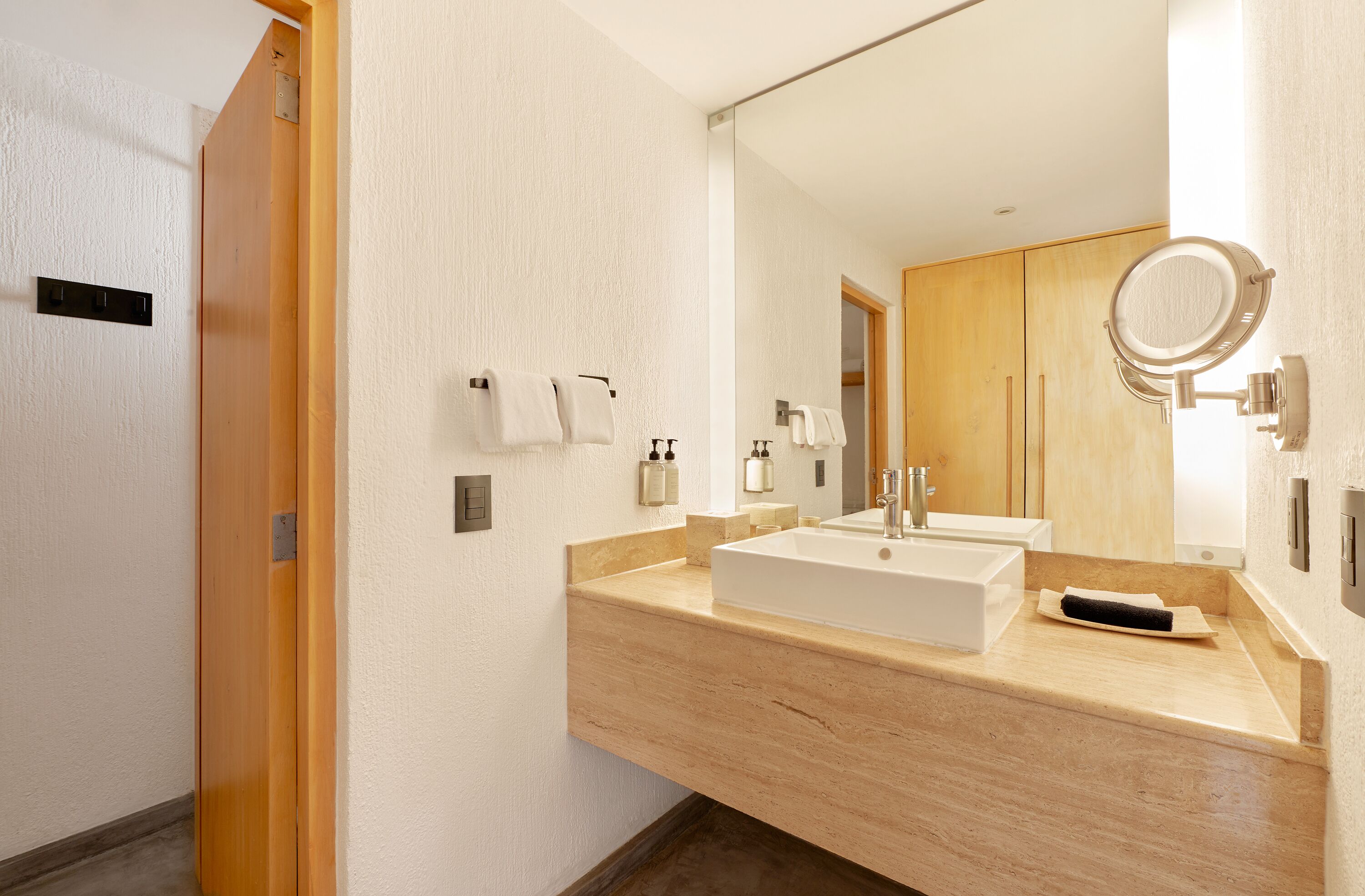 shower, rainfall showerhead, designer toiletries, hair dryer