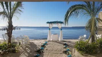 Outdoor wedding area