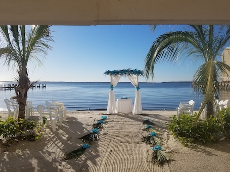 Outdoor wedding area. Princess Bayside Beach Hotel