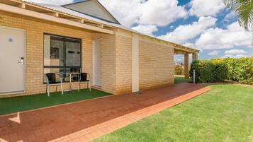 1 bedroom, desk, laptop workspace, iron/ironing board