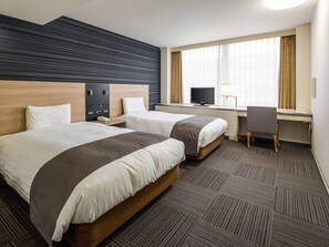 Chambre Standard, 2 lits une place, non-fumeurs | Literie de qualité supérieure, bureau, rideaux occultants, Wi-Fi gratuit