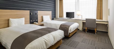 Habitación estándar, 2 camas individuales, para no fumadores | Ropa de cama de alta calidad, escritorio y cortinas blackout