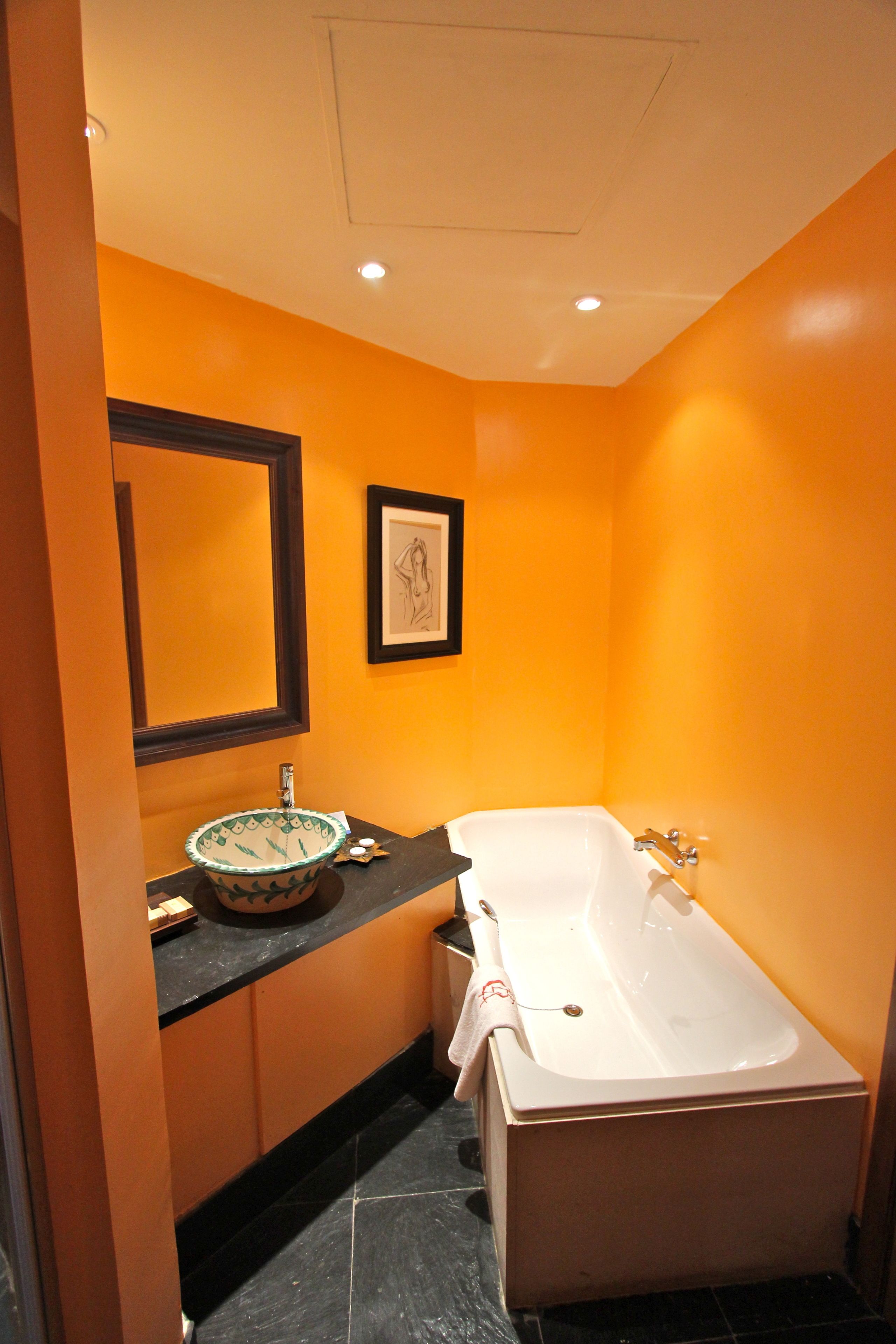 deluxe room | bathroom | combined shower/bathtub, free toiletries, hair dryer, bidet