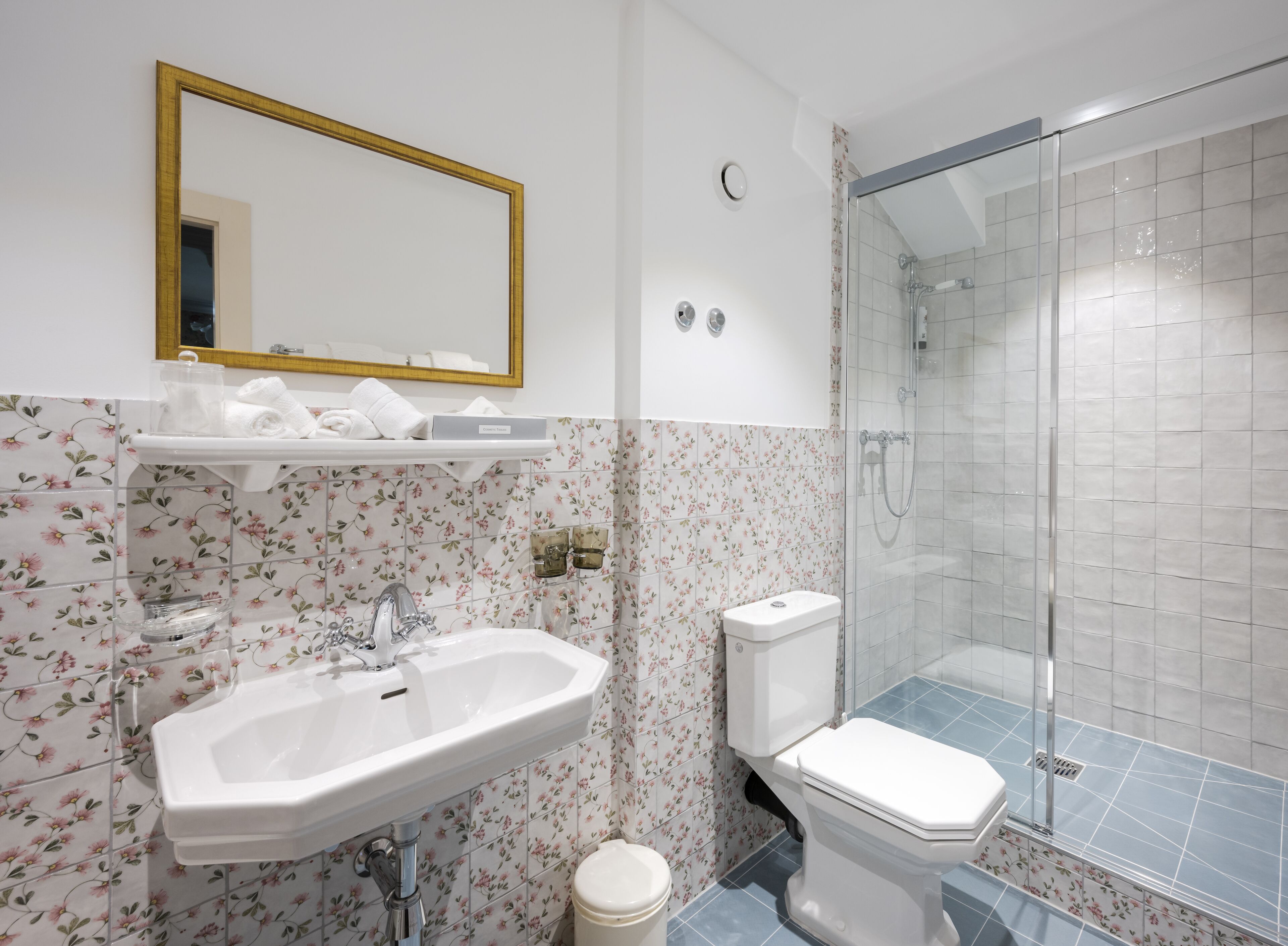 free toiletries, hair dryer, towels