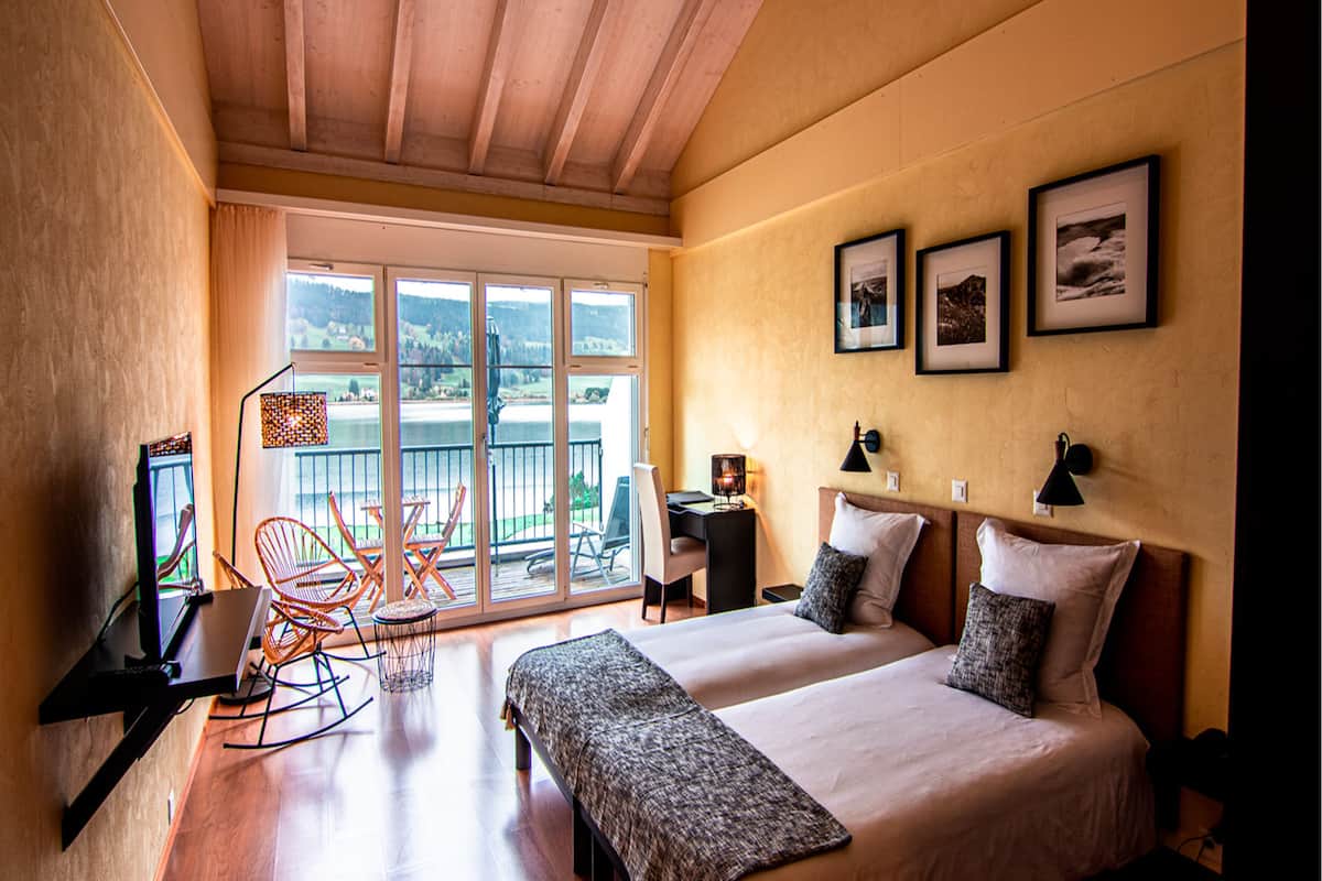 deluxe double or twin room | desk, laptop workspace, iron/ironing board, free cots/infant beds